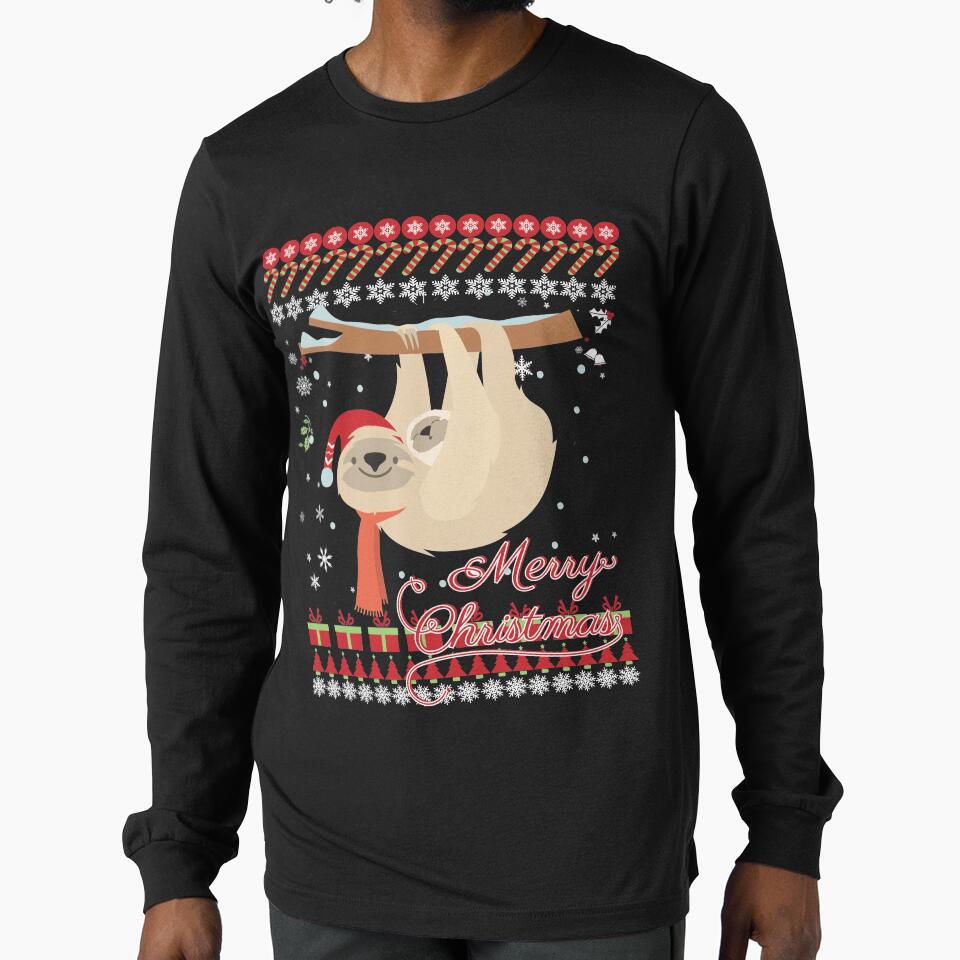 Sloth Love Shirt - Sloth Lover Ugly Christmas Sweater by lucymeme