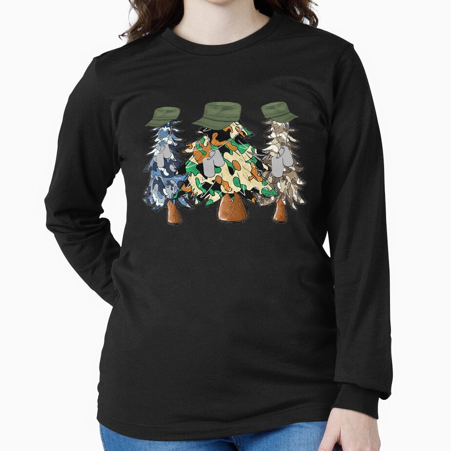 Merry Christmas Army Camouflage Xmas Trees Holidays Pajamas by PatrickRda
