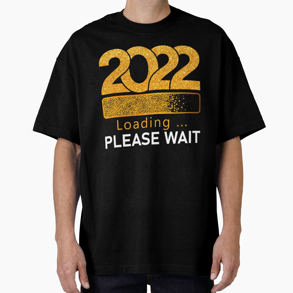 Happy New Year Loading Please wait - Funny phrase - video games by EcchiWaifuShop