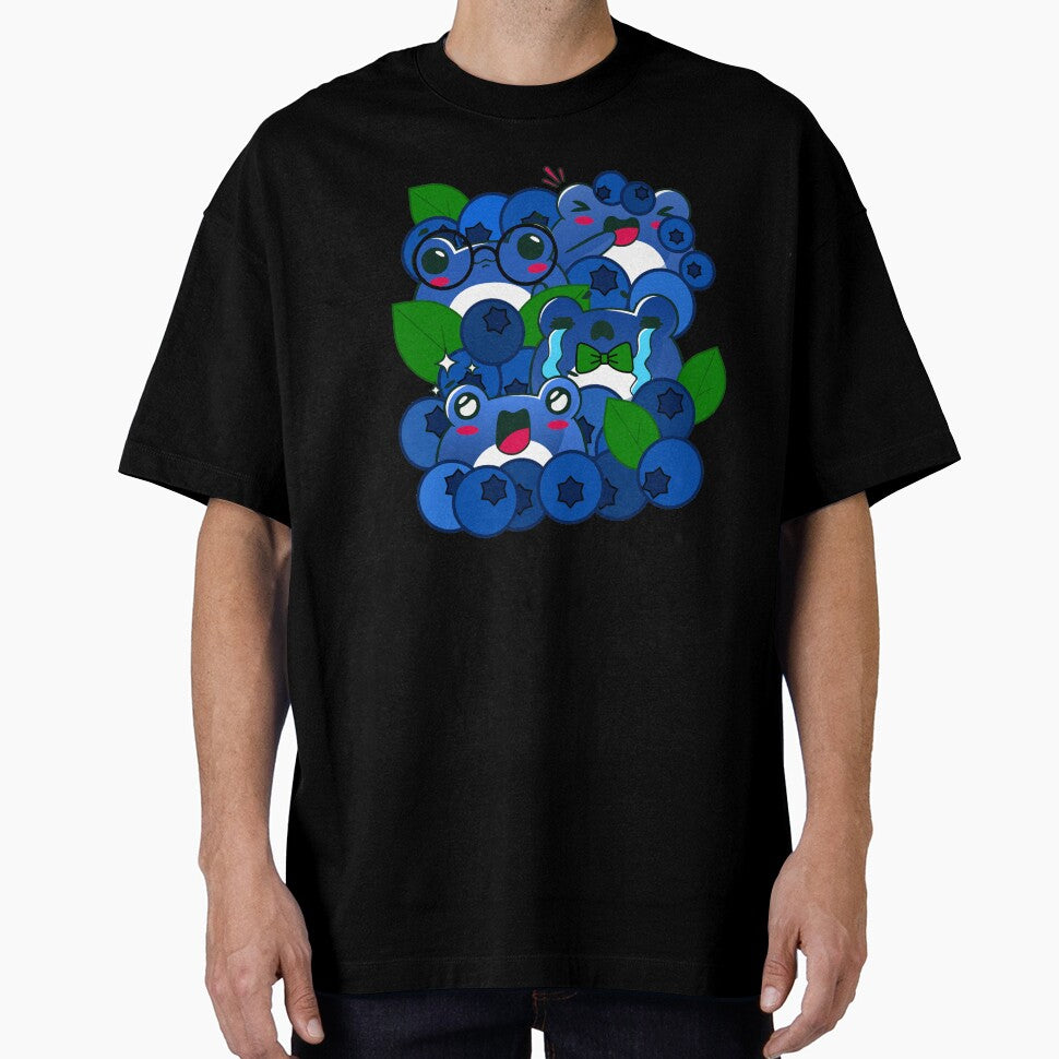 Blueberry Frog Emotions - Kawaii Cute Fruit Froggy Moods by Kanniax
