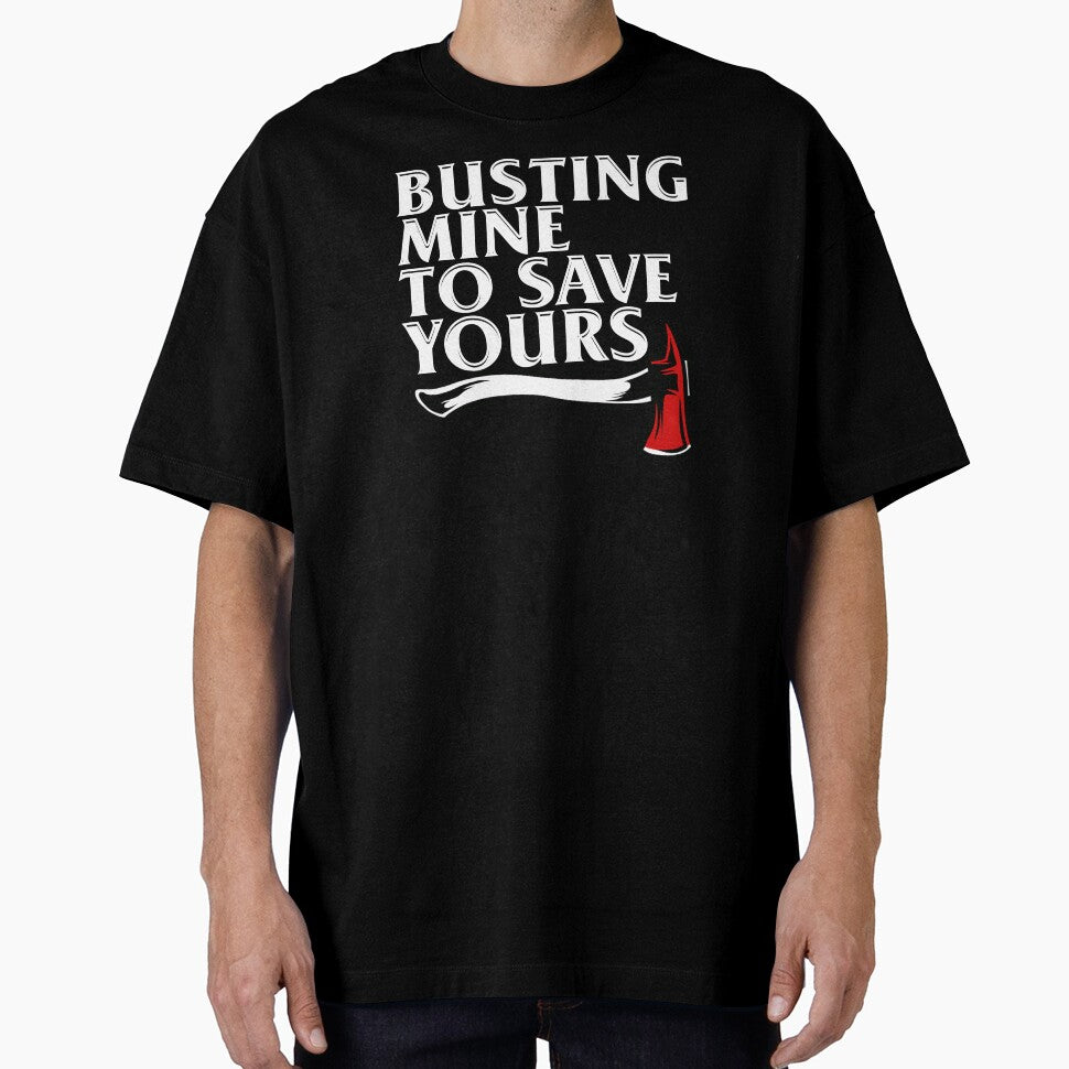 Firefighter Busting Mine To Save Firemen Gift by haselshirt