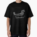 Ornate Victorian Sleigh in Black and Silver – Gothic Vintage Christmas Carriage by inkoutninja