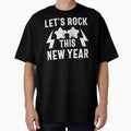 Let's Rock This New Year - Happy New Year 2024 Humor (Distressed White Design) by Spiprinto