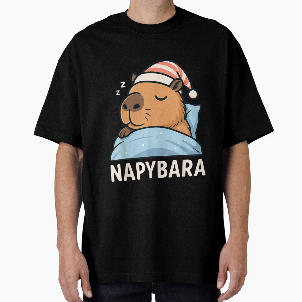 Sleeping Capybara Napybara Sleepshirt Pajamas Art for Men Women Kids , Capybara Gift Lover by DZIRI NAJAT