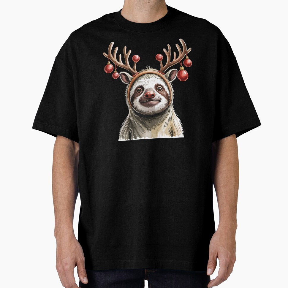 Christmas Sloth with Antlers by jkrphoto