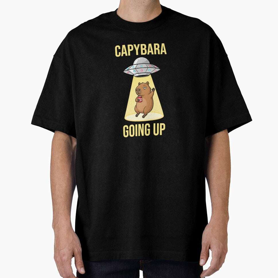 Capybara Going Up Chillest Alien Flying Saucers by at85productions
