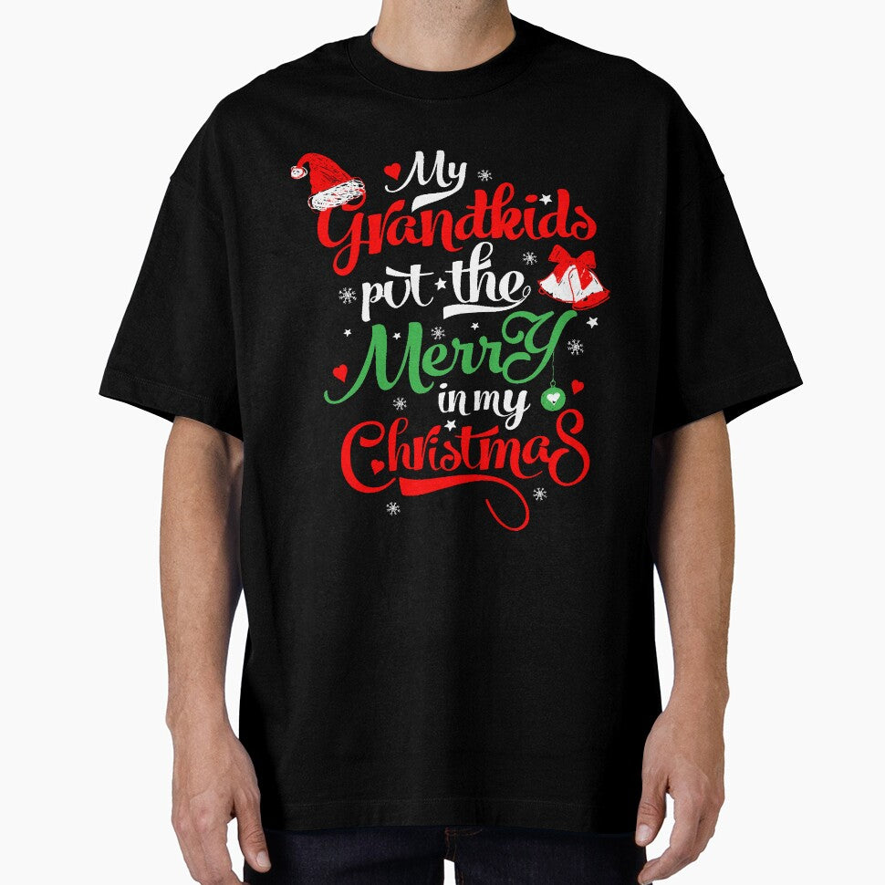 Funny Grandparents Gift - Grandma Grandpa Gifts - Xmas Gift Ideas - My Grandkids Put The Merry In My Christmas by kntranhoang
