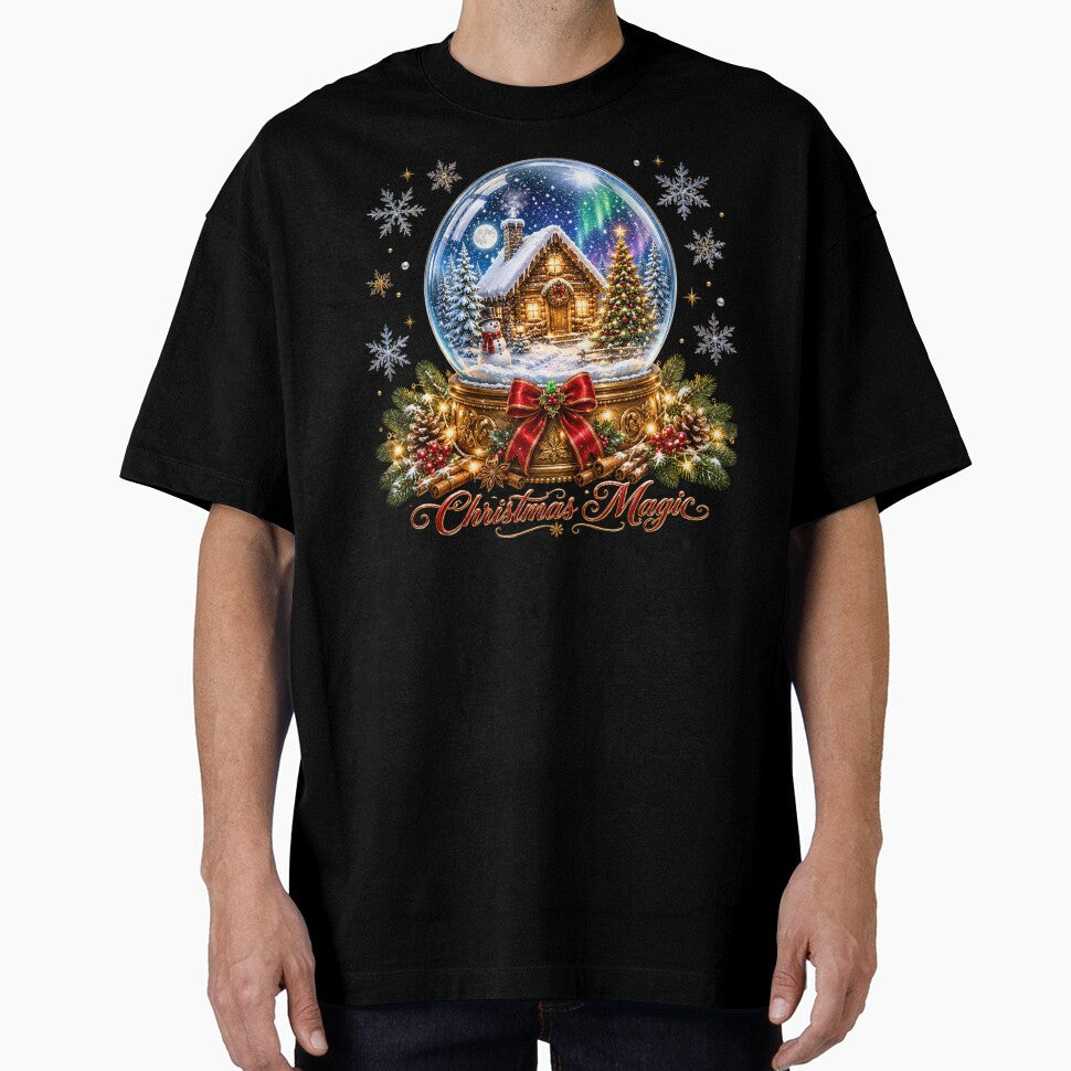 Christmas Magic Winter Cabin Snow Globe by DYAFLK