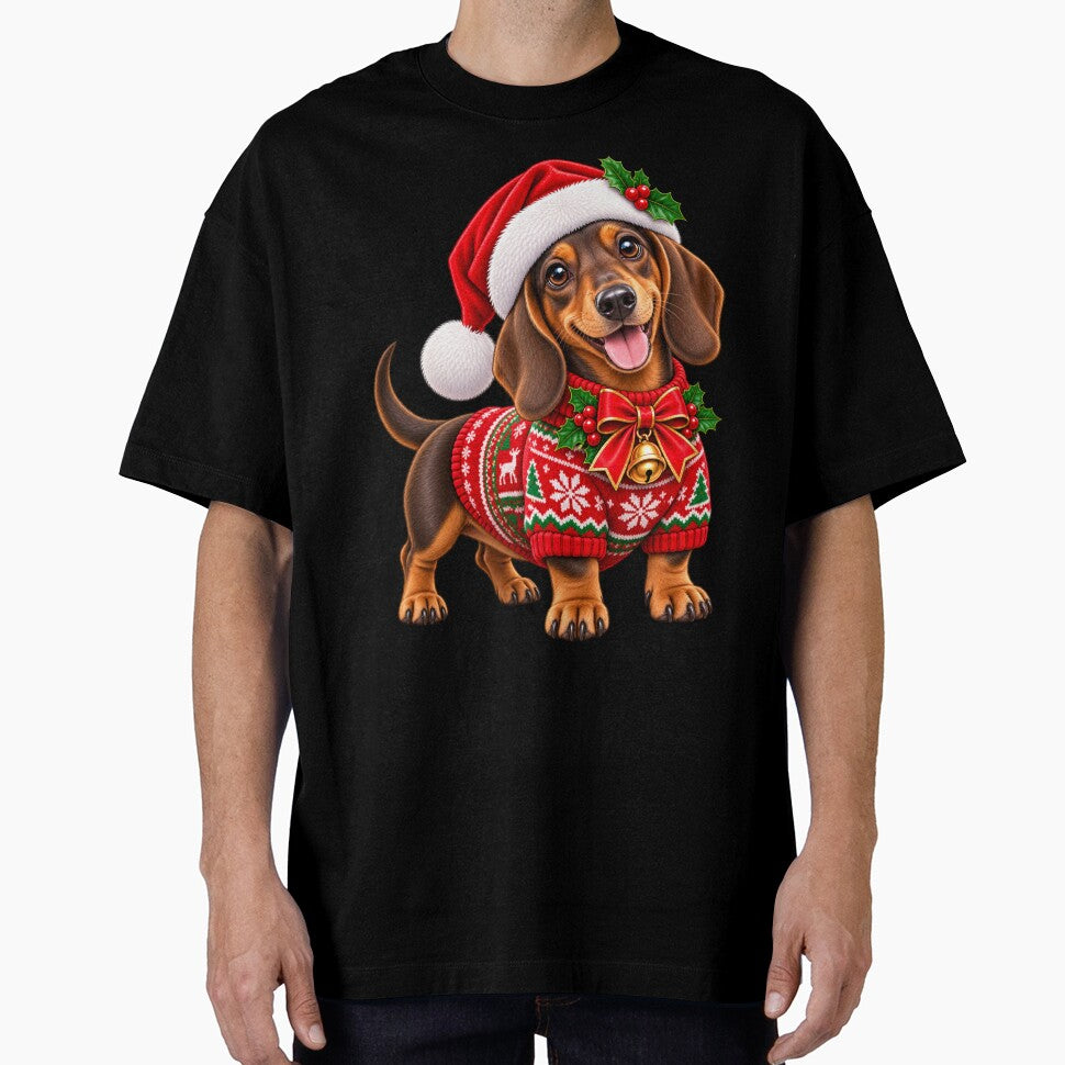 Cute Dachshund Reindeer Christmas Ugly Sweater Dog by StaticEmpire