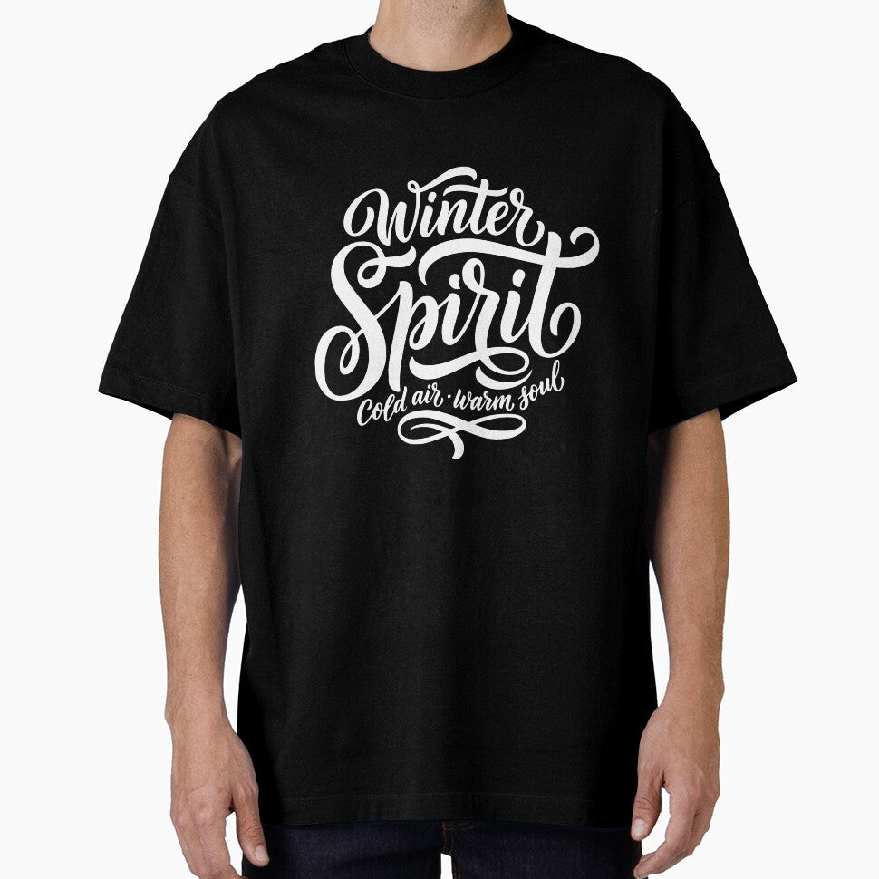 Winter Spirit – Cozy Winter Typography Design (White) by Trend-Dify