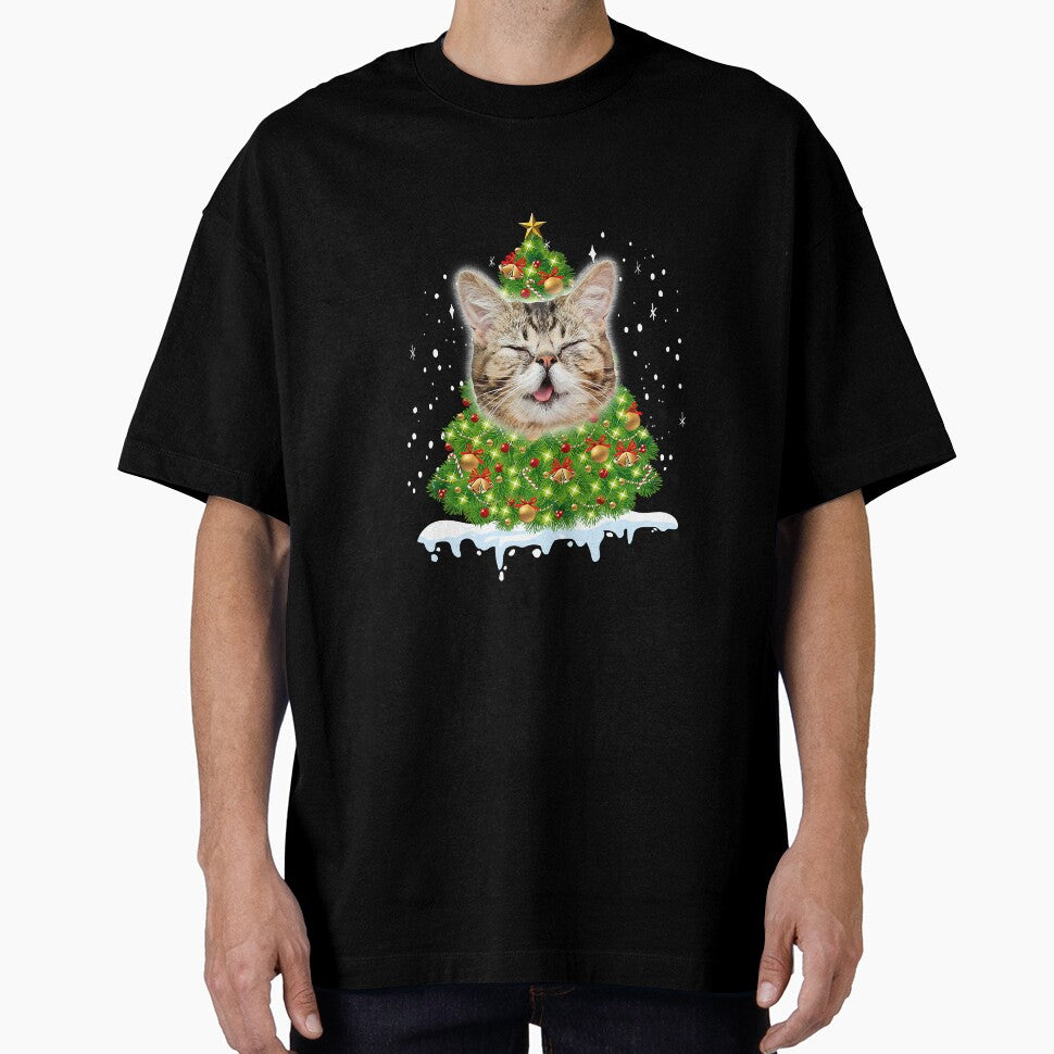 Cat Christmas Tree Funny Xmas Pajamas by gonzales6422