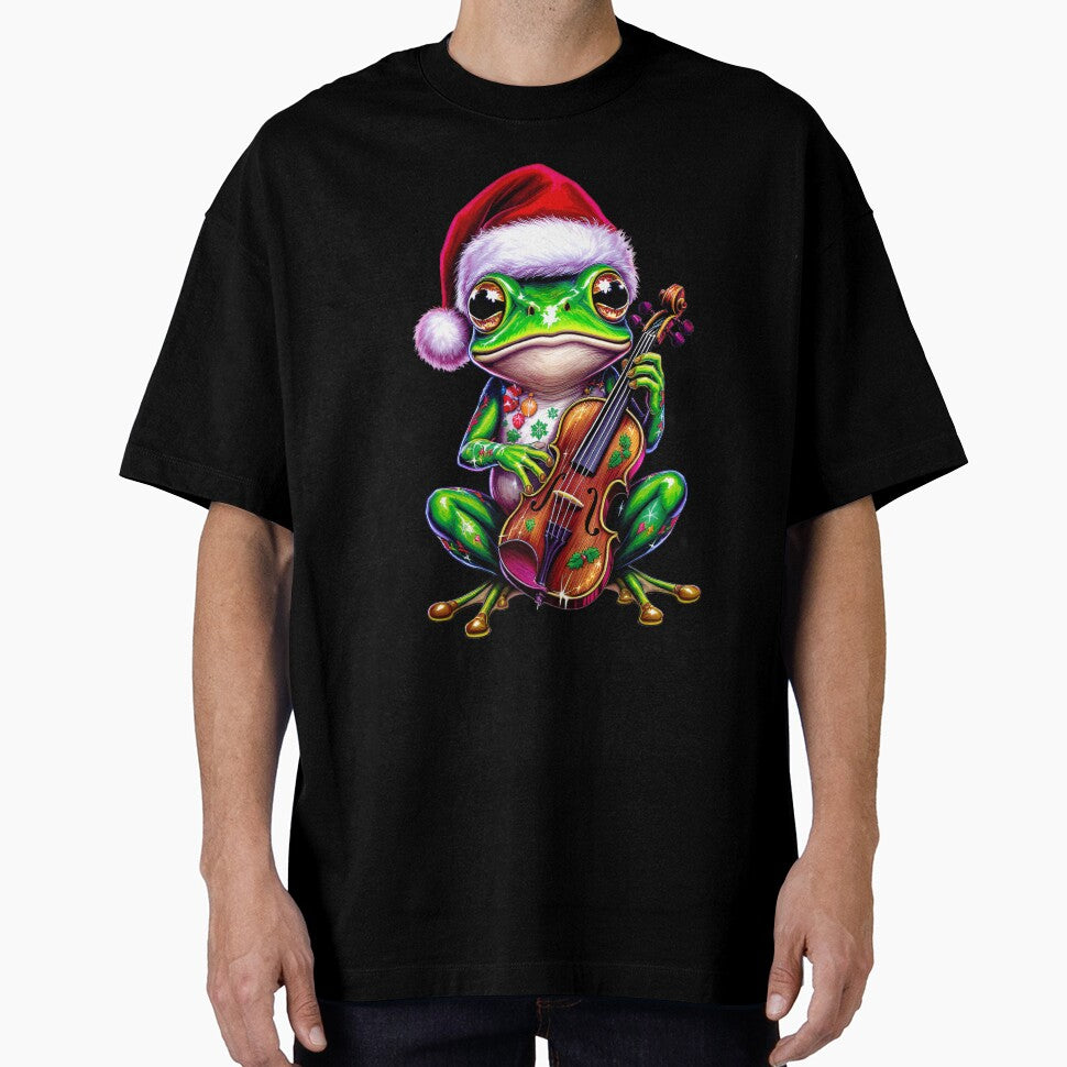 Ultra-Christmas Frog – Festive Musician | Cute Frog with Christmas Violin by ColorSplash123