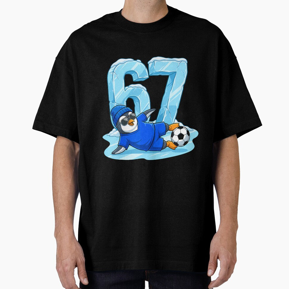 Penguin Soccer 67 Ice Slide Funny Winter Sports by endabettyau