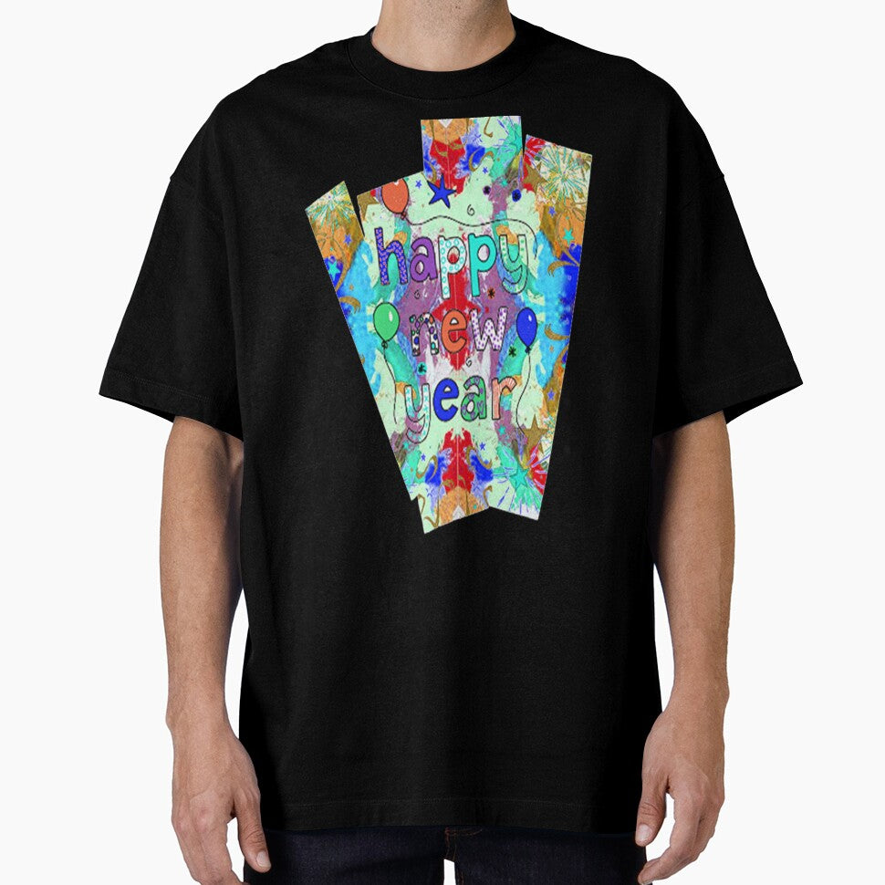 Psychedelic Abstract Happy New Year design, 3,Howdy New Year,New Years Celebration, New Years Eve Countdown by Adri Barnard