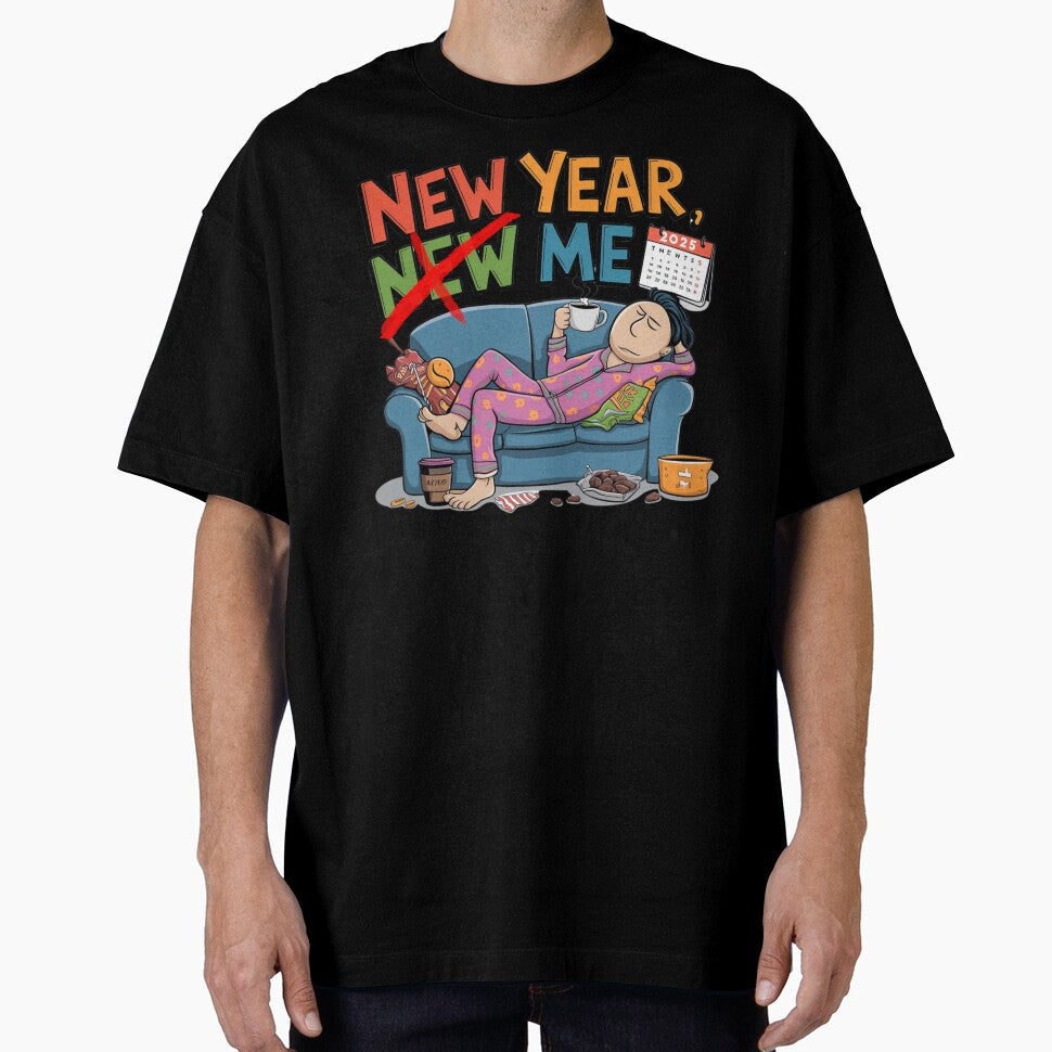 New year new me, New year old me 2025 funny, ironic by KAMIstyles