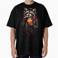 Mischievous Raccoon Eating Fries – Street Rebel Animal Art by ColorSplash123