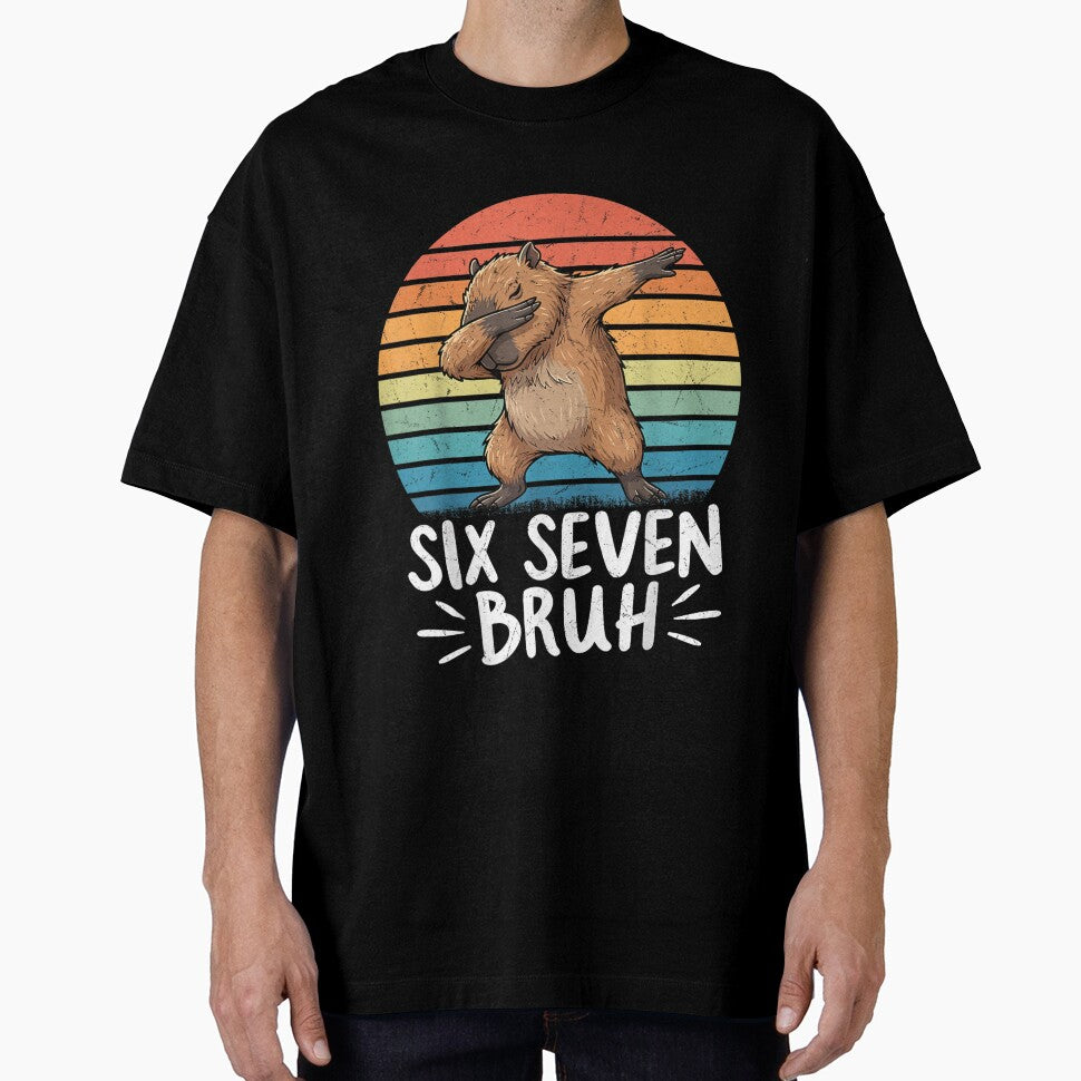 Six Seven Bruh 67 Meme Capybara Funny Capybara Art for Men Women Kids , Capybara Gift Lover by DZIRI NAJAT