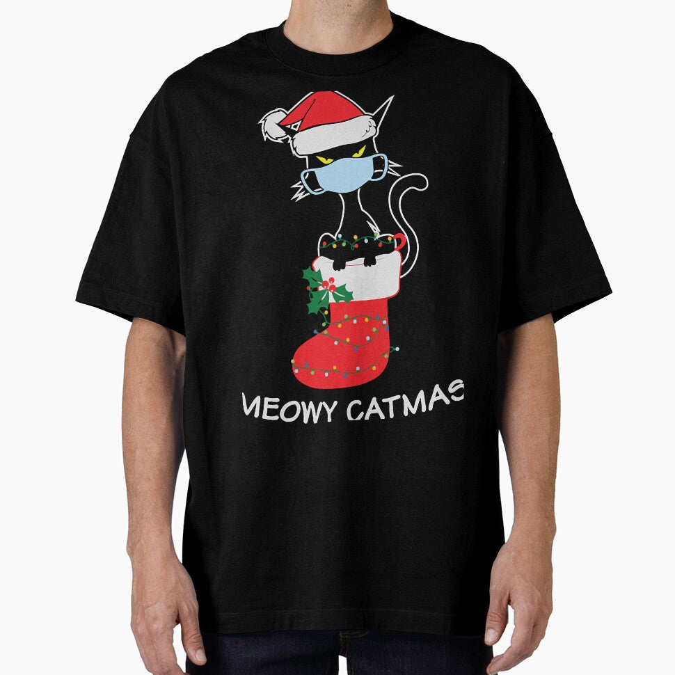 Meowy Catmas Funny Cat Lover Christmas Gift by deborah99i
