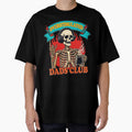 Overstimulated Dads Club Skeleton Funny Dad Life - Coffee Headphones Rock Dad by Neurospicy Trolls