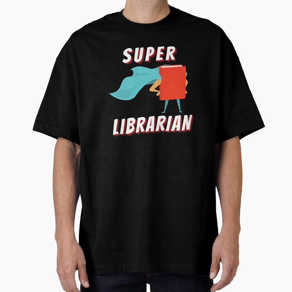 Super Librarian (White Text) - Book Lovers with Superhero Cape by CaitU