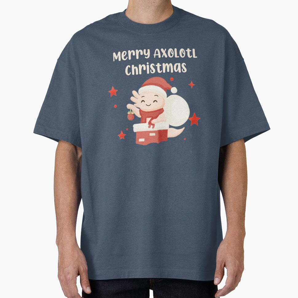 Axolotl Christmas Pink Santa chimney by MochiBunnyDiaries