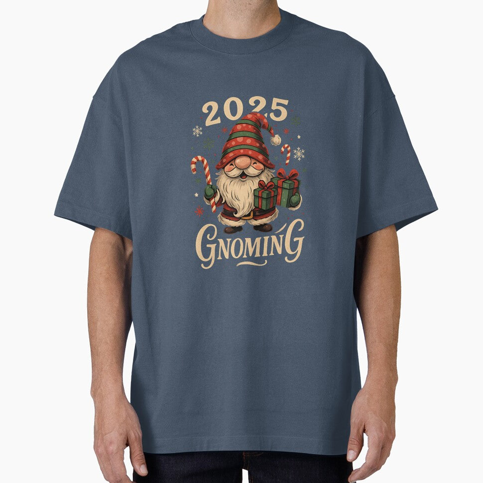 Gnoming Into Christmas 2025 – Cute Festive Gnome Holiday T-Shirt by The-Daily-Drape
