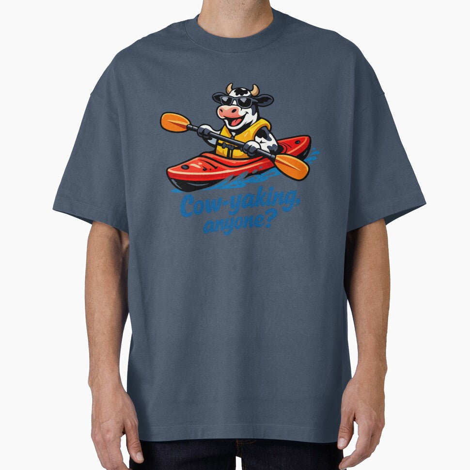 Cow-yaking Funny Kayak Cow Pun by BROHLine Studio