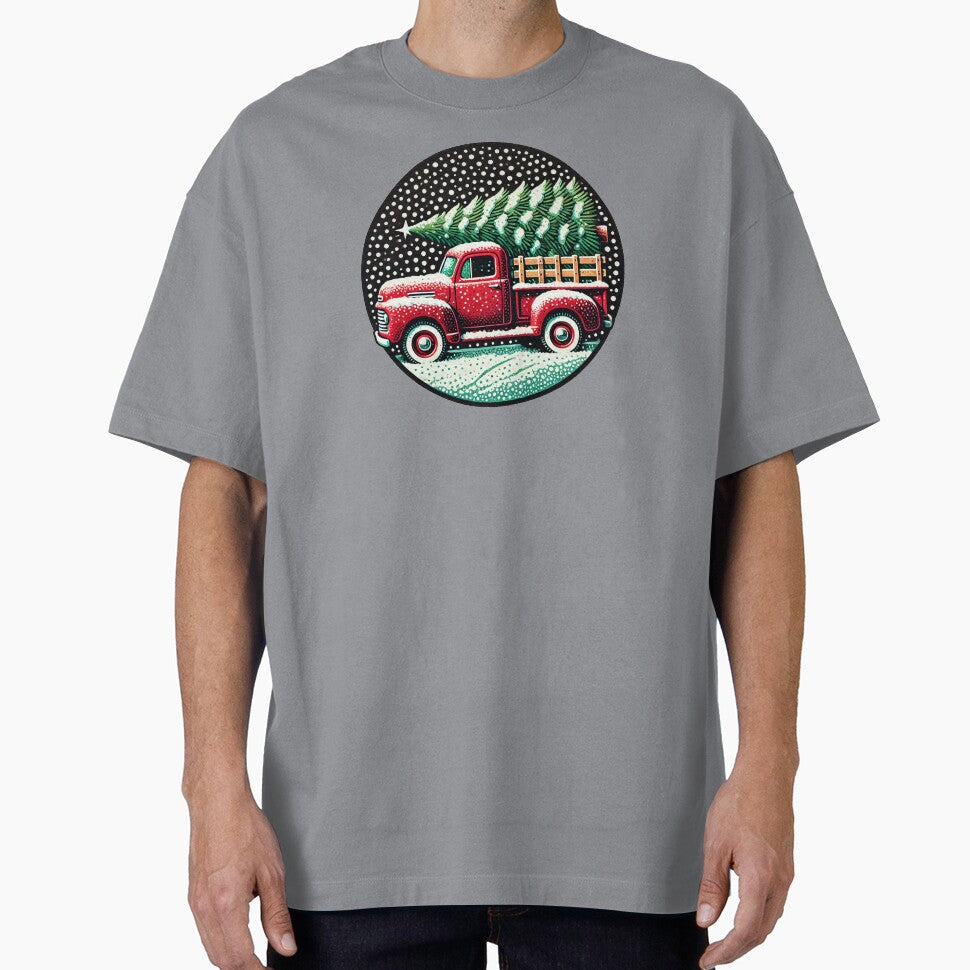Red Pickup Truck Christmas by FrictionMaxxing