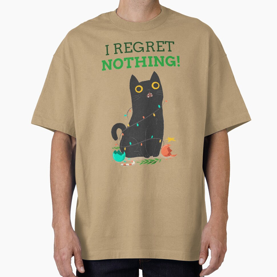 Funny I Regret Nothing Christmas Cat Design by mikels