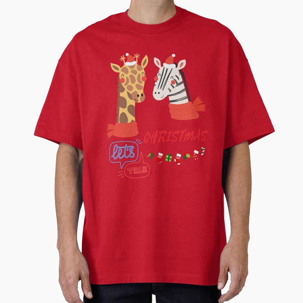 Lets Talk Christmas - Zebra and Giraffe by Quirky Dez