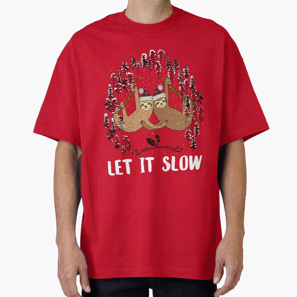 Let it Slow Funny Christmas Sloth by kiwi91