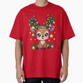 Cute Christmas Reindeer with Ornaments and Lights by Lydatrend Fashion