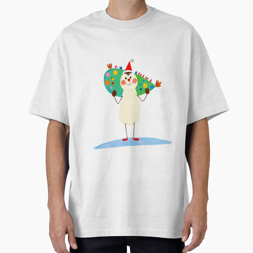 A fun snowman carrying a Christmas tree by kankan22