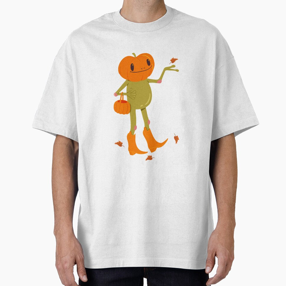Cowboy Frog in Autumn | Pumpkin leaf by StudioKitti