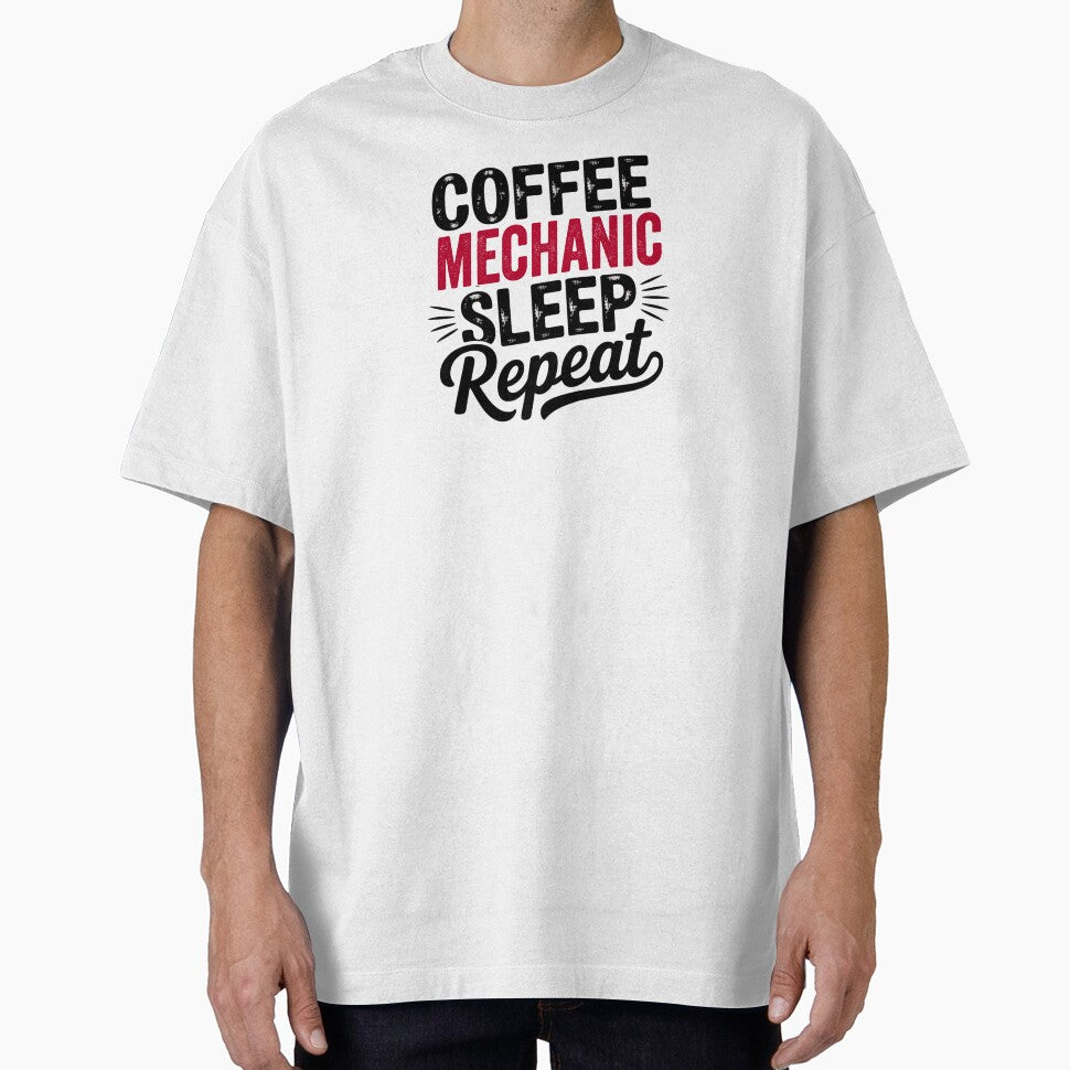 Coffee Mechanic Sleep Repeat - Funny Mechanic Lover by Watsonarts
