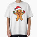 Cute Gingerbread Man with Santa Hat and Christmas Gifts – Adorable Holiday Illustration in Chibi Style by PixelVibe782