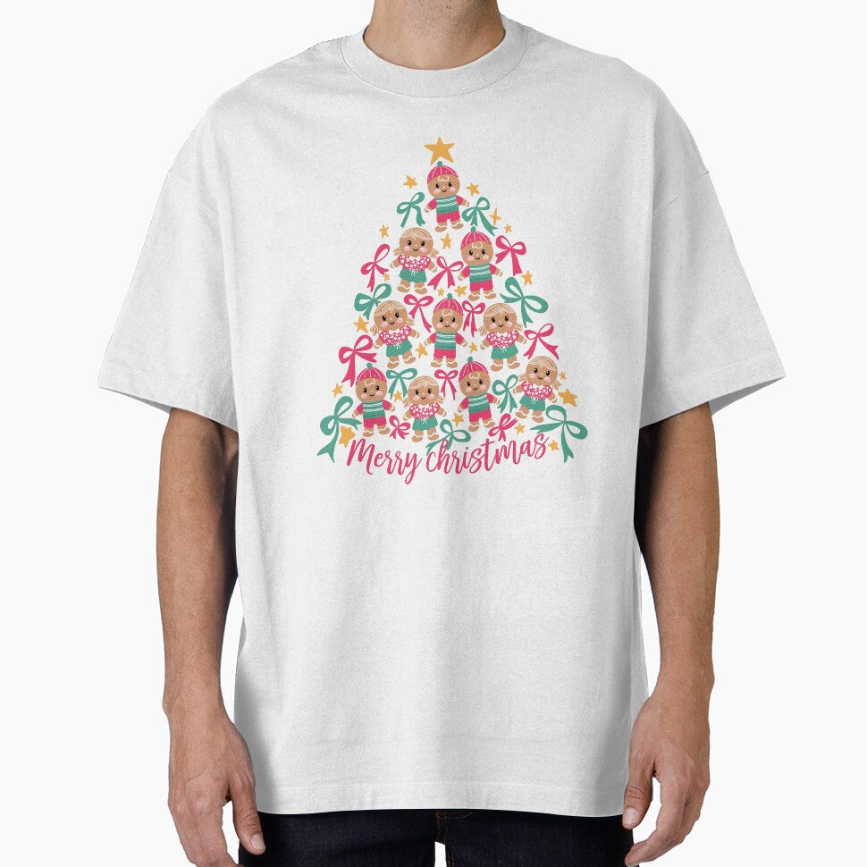 Retro Gingerbread Christmas Tree, Merry Christmas by Lukechapma