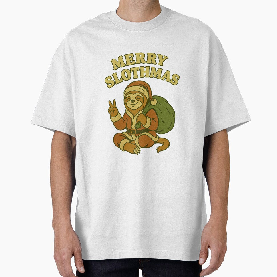 Merry Slothmas – Funny Santa Sloth Holiday Design by SilknMarble