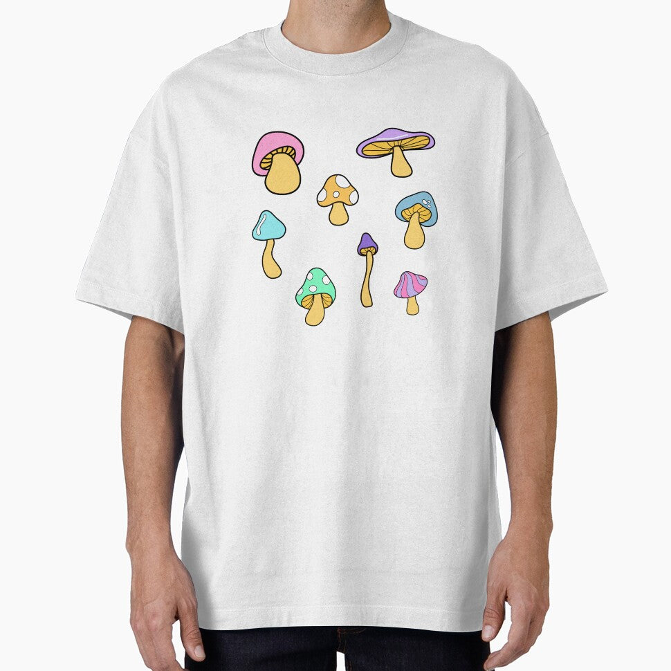 Pastel Mushroom Pattern - Pink Background by KTCreativeSide
