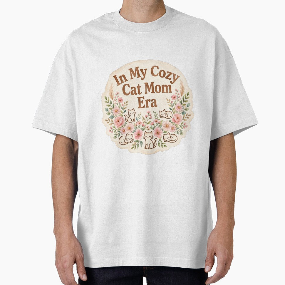 In My Cozy Cat Mom Era - Floral Cat Mom Sticker - Cute Cottagecore by JL Studio - Cozy Arts