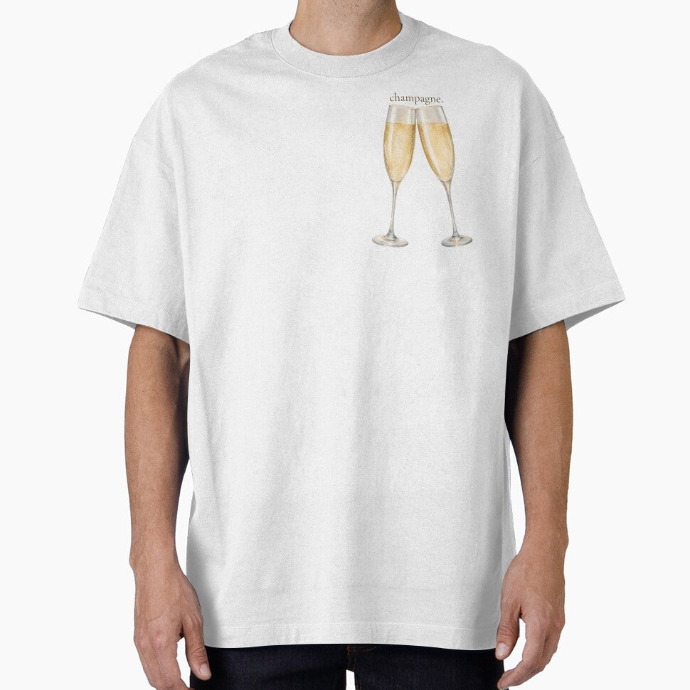 Aesthetic Champagne Glass Art by UnripeAlmond