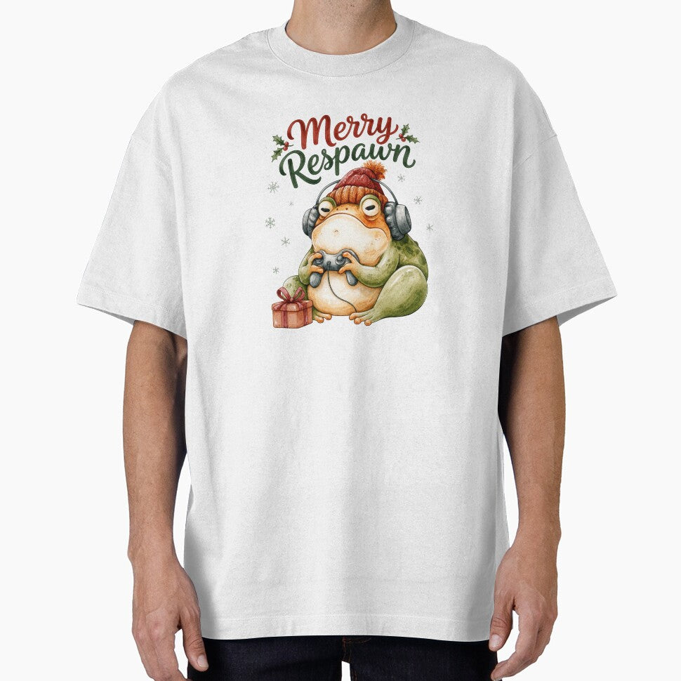 Christmas Frog Gamer Holiday Gaming  Merry Respawn by VikArt7