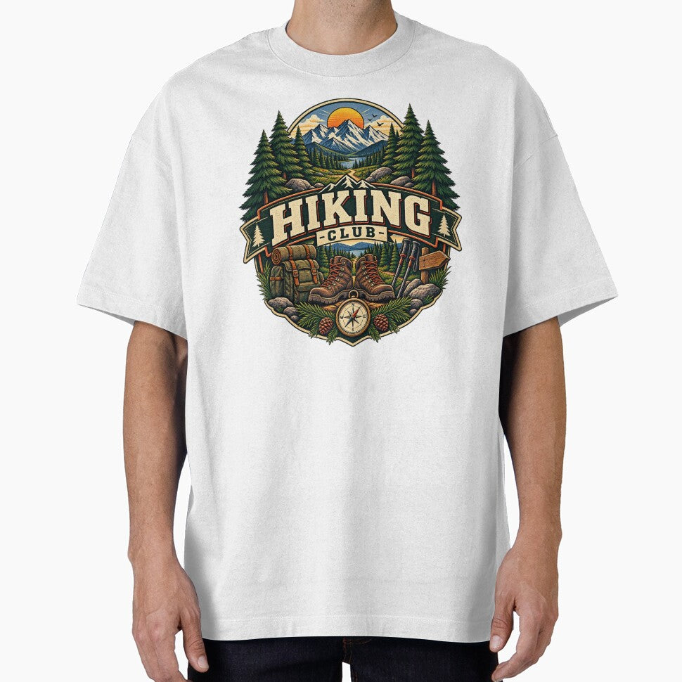 Hiking Club Vintage Mountain Trail Outdoor Adventure Design by RobertArt08