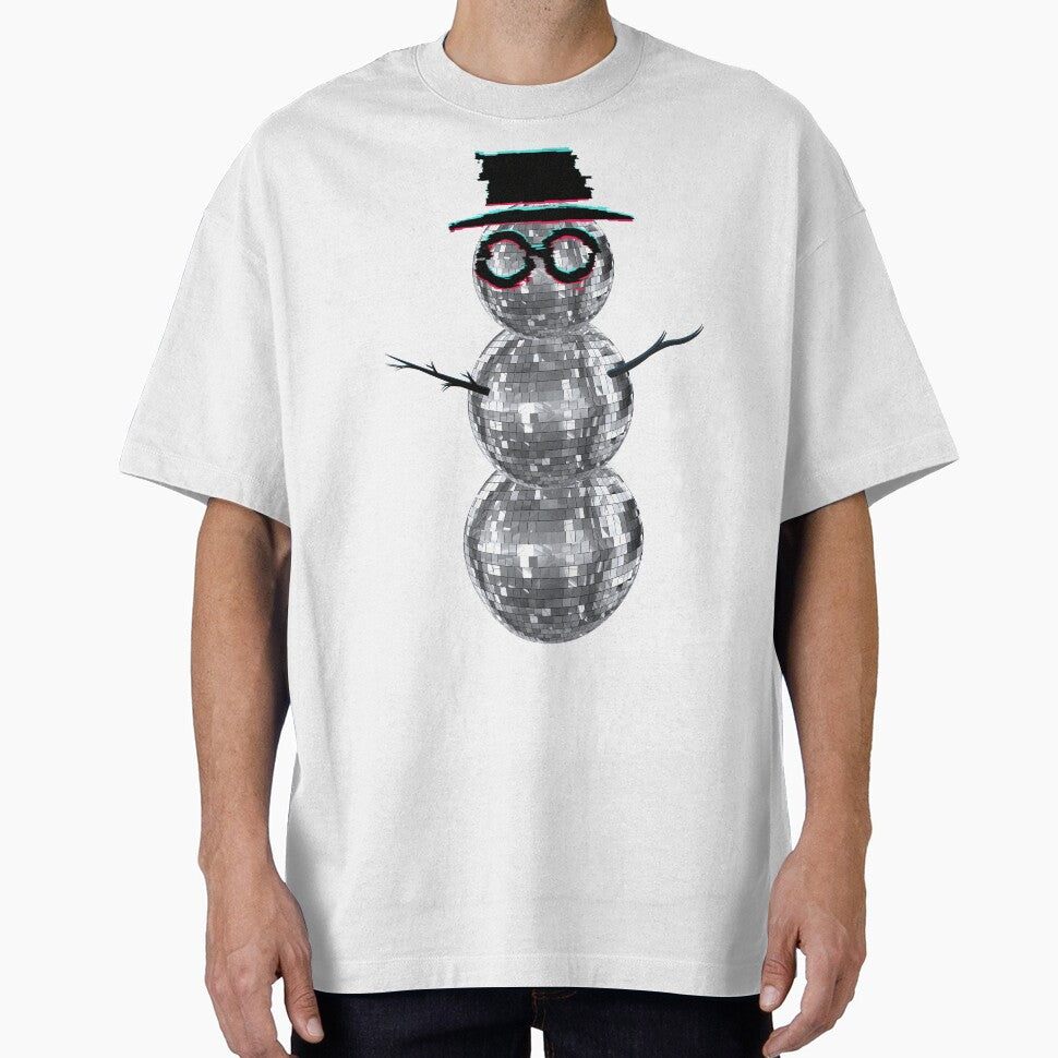 Disco Ball Snowman 1990'S Aesthetic New Year's Eve Ball Drop Holiday Christmas by H3designs