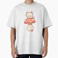 Cat on mushroom cute by GlobalDesigns-