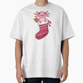 Happy Axolotl Gift, Aksoltl Likes Christmas, Axolotl in a Christmas Stocking by KolorellaS