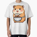 Cute Golden Hamster Barista with Mini Babyccino Icon by pumsquare