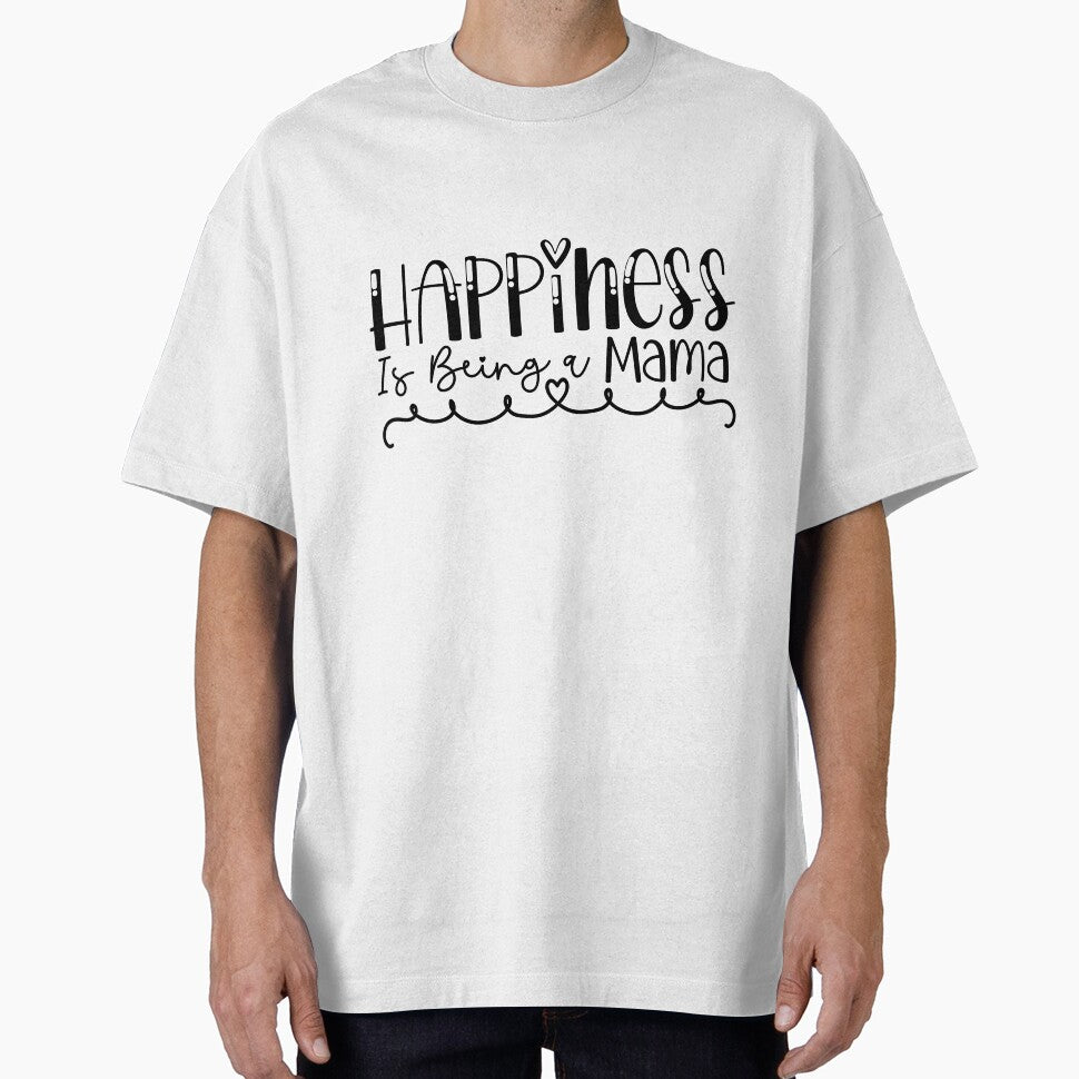 Happiness Is Being A Mama - Cute Mothers Day Retro Vintage Floral Aesthetic Mom Mommy Wife Family Grandma Gift by FuzionRaptor