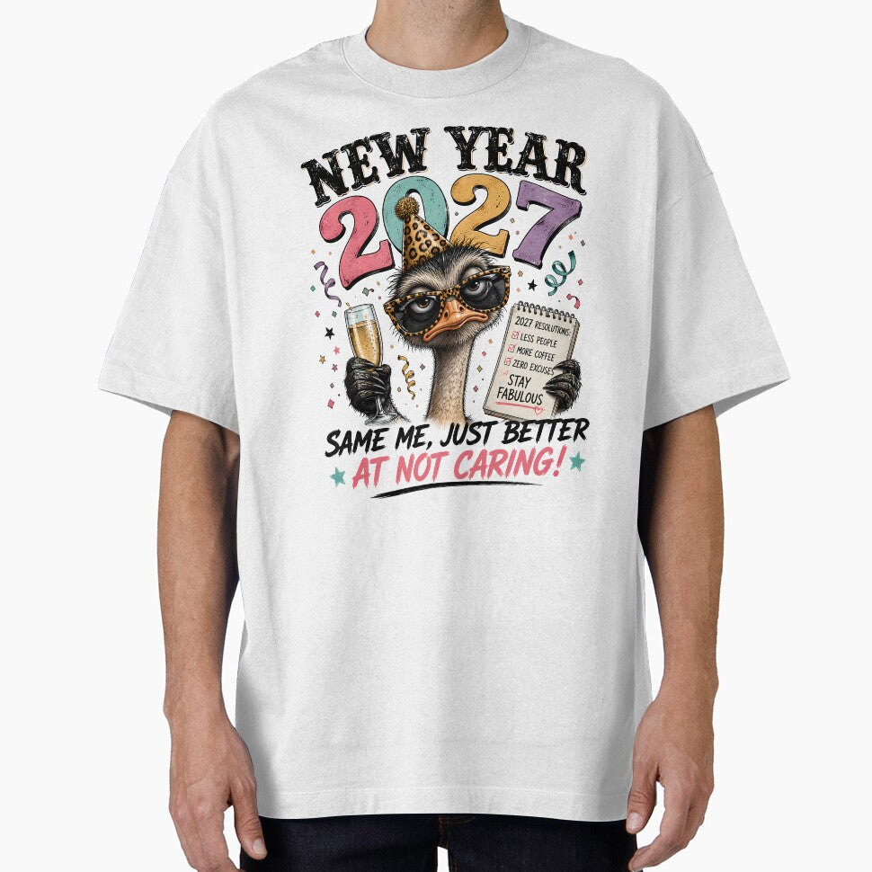 New Year Funny Coffee Ostrich by madebymayberry