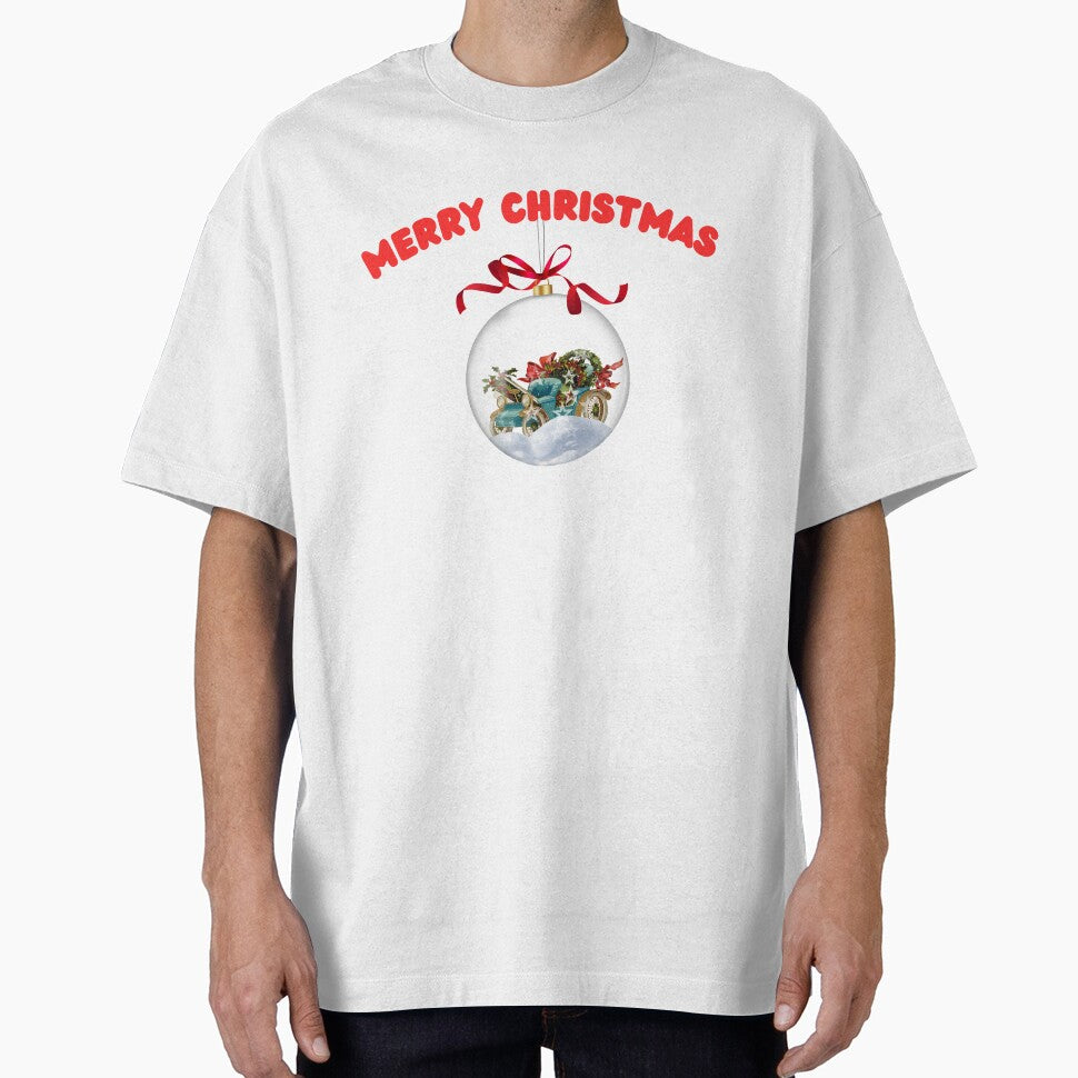 Merry Christmas Ornament Holiday Bauble Illustration T-Shirt by BKB APPARELS